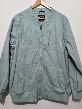 Carhartt Womens Rugged Flex Crawford Canvas Bomber Jacket Sz 1X Stretch Country